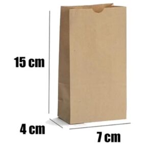 100 Bolsa de papel kraft con asa 43.5 cm - KingBox